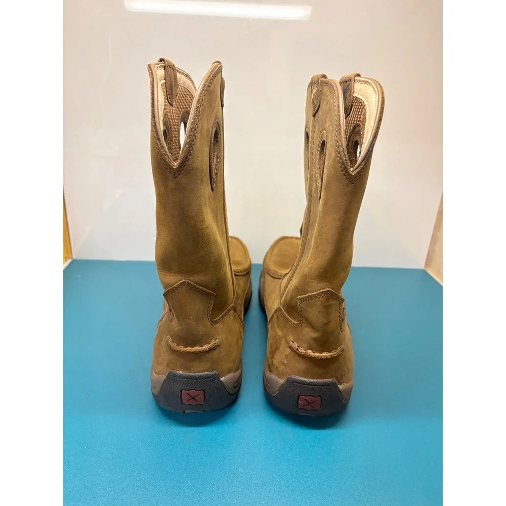 Twisted X Mens 11W Light Brown Saddle Leather Composite Toe Work Boots